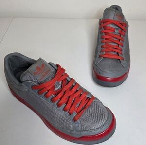 Adidas Rod Laver Sneaker Men's Size 8 Gray & Red